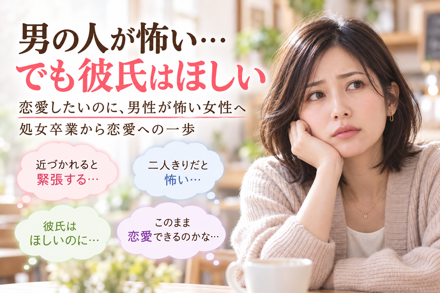 男性恐怖症かもしれない・男の人が怖くて恋愛できない女性へ|処女卒業から恋愛への一歩