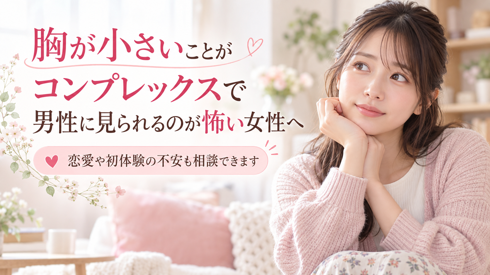 胸が小さいことがコンプレックスで初体験が不安な女性へ