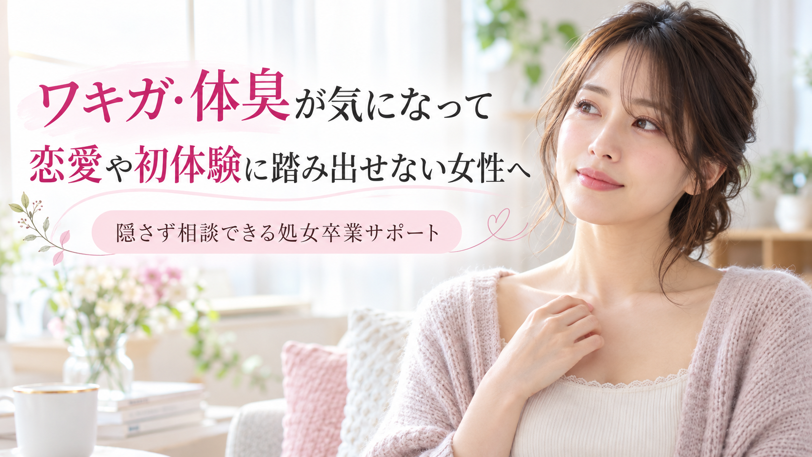 ワキガ・体臭が気になって恋愛や初体験に踏み出せない女性へ|隠さず相談できる処女卒業サポート